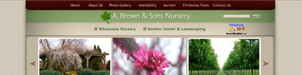 a. brown and sons nursery website image
